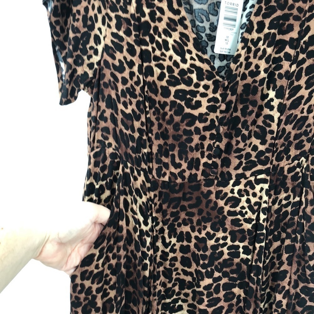 Torrid Dress Size 00 (M/L 10) Animal Print, mafia wife core - Picture 8 of 9